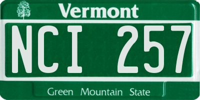 VT license plate NCI257