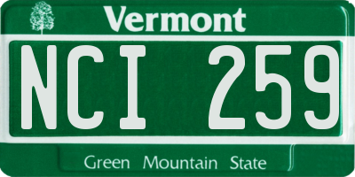 VT license plate NCI259