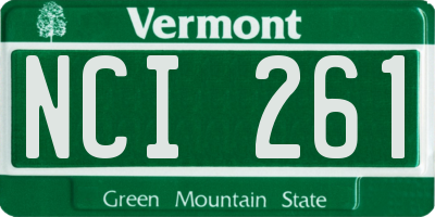 VT license plate NCI261