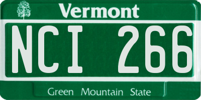 VT license plate NCI266
