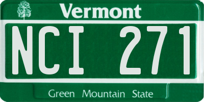VT license plate NCI271
