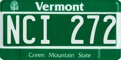 VT license plate NCI272