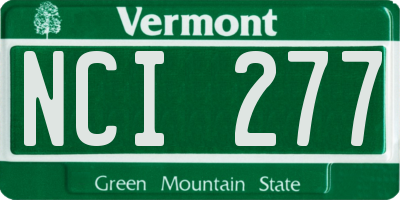 VT license plate NCI277