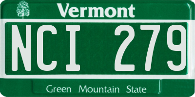 VT license plate NCI279
