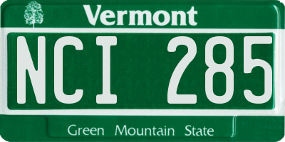 VT license plate NCI285