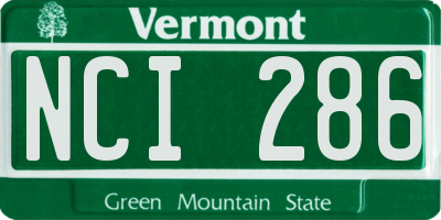 VT license plate NCI286