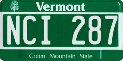 VT license plate NCI287