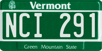 VT license plate NCI291