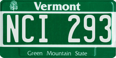 VT license plate NCI293
