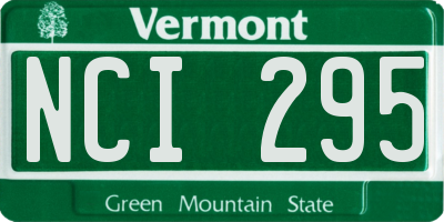 VT license plate NCI295