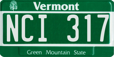 VT license plate NCI317