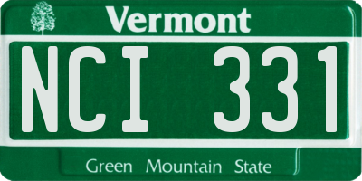 VT license plate NCI331