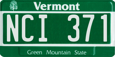 VT license plate NCI371