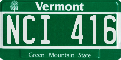 VT license plate NCI416