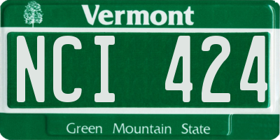 VT license plate NCI424