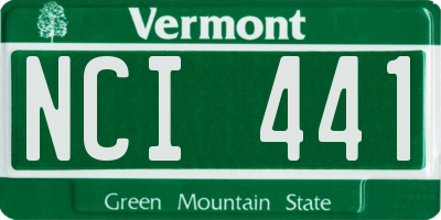 VT license plate NCI441