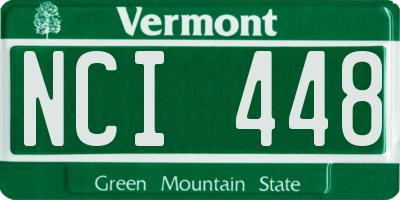 VT license plate NCI448