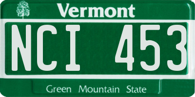 VT license plate NCI453