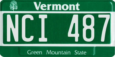 VT license plate NCI487