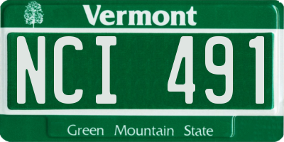 VT license plate NCI491