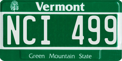 VT license plate NCI499