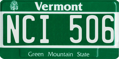 VT license plate NCI506