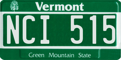 VT license plate NCI515