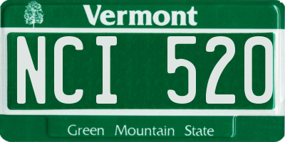 VT license plate NCI520