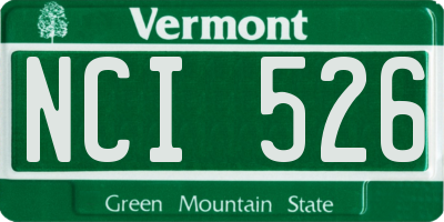 VT license plate NCI526