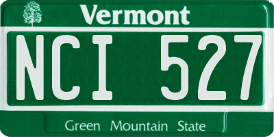 VT license plate NCI527