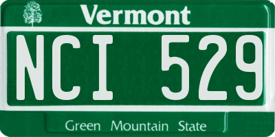 VT license plate NCI529