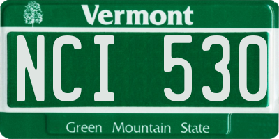 VT license plate NCI530