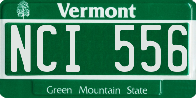 VT license plate NCI556