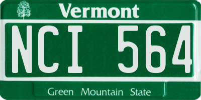 VT license plate NCI564