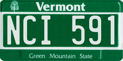 VT license plate NCI591