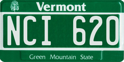 VT license plate NCI620