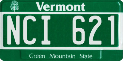 VT license plate NCI621
