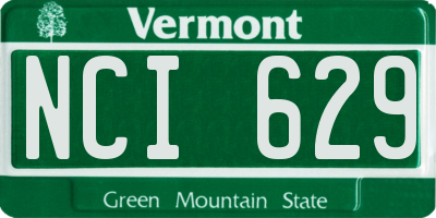 VT license plate NCI629