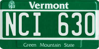 VT license plate NCI630