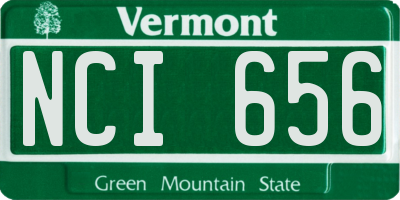 VT license plate NCI656