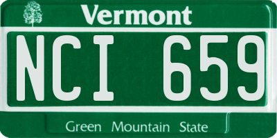 VT license plate NCI659