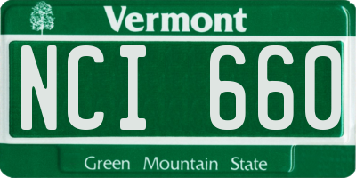 VT license plate NCI660