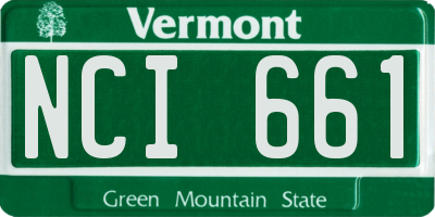 VT license plate NCI661