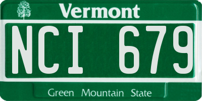 VT license plate NCI679