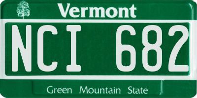VT license plate NCI682