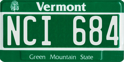 VT license plate NCI684