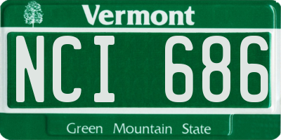 VT license plate NCI686
