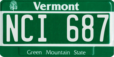 VT license plate NCI687