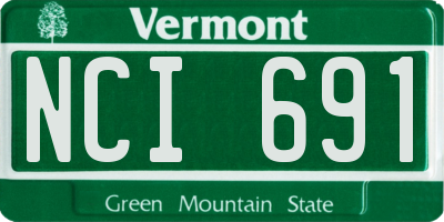 VT license plate NCI691