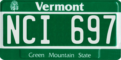 VT license plate NCI697